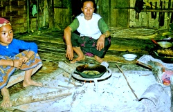 Ban Chiang Khaeng, kitchen in the bamboo hut 2